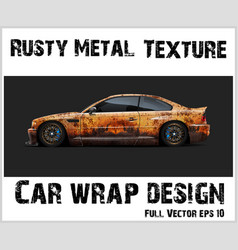 Full Car Wrap Dirty Metal Texture