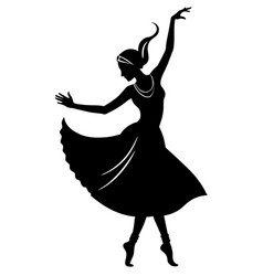 Indian Dancer In Silhouette