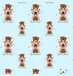 Mom With Baby Seamless Pattern