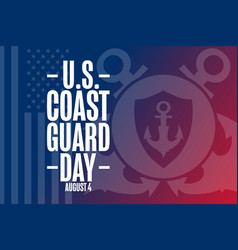 United States Coast Guard Day August 4 Holiday