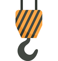 Aircraft Repair Crane Hook Icon Flat Isolated