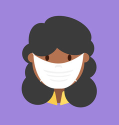 African American Woman In Face Mask