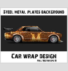 Car Wrap Dirty Metal Texture Eps 10