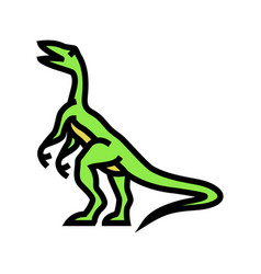 Compsognathus Dinosaur Animal Color Icon