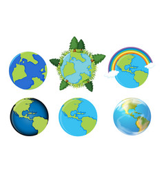 Diverse Earth Spheres With Varied Maps And