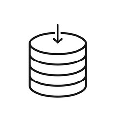 Editable Icon Of Database Isolated On White