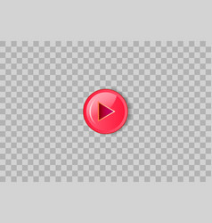 Modern Red Video Play Button Icon