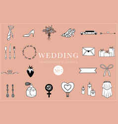 Wedding Handdrawn Elements Set