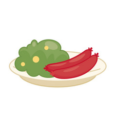 Baby Sausages With Salad Icon