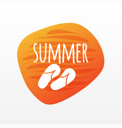 Summer Icon Orange Gradient Sign With Flip Flops