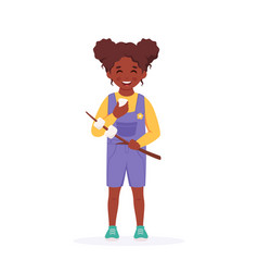 Black Girl With Marshmallow Girl Scout Camping