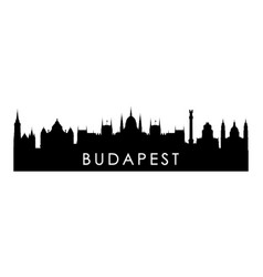 Budapest Skyline Silhouette Black City