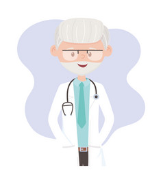 Mature Physician With Labcoat And Stethoscope