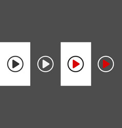 Set Of Play Button Icons Video Or Audio Playback