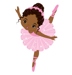 Cute Little African American Ballerina