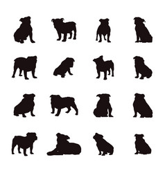 English Bulldog Silhouettes