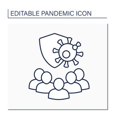 Herd Immunity Line Icon