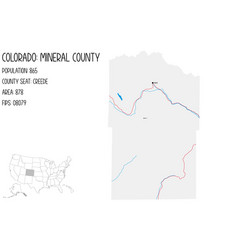 Map Of Mineral County In Colorado Usa