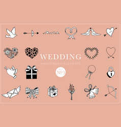 Wedding Handdrawn Elements Set