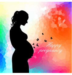 Beautiful Abstract Background With Pregnant Woman