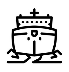 Icebreaker Ship Icon Outline Symbol