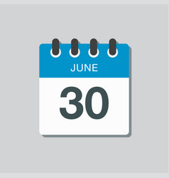 Icon Calendar Day 30 June Summer Days Year