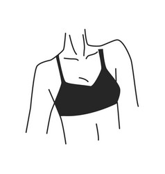 Minimal Female Body Women Chest Breasts