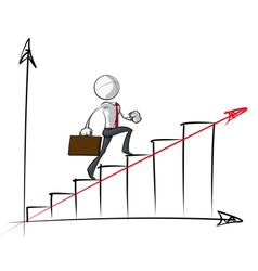 Simple Business People Steady Growth Chart