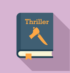 Thriller Book Icon Flat Style