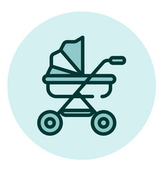 Baby Trolley On A White Background