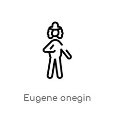 Outline Eugene Onegin Icon Isolated Black Simple