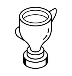 Success Trophy Line Isometric Icon