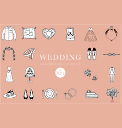 Wedding Handdrawn Elements Set