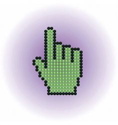 Pixel hand icon on white background hand cursor Vector Image