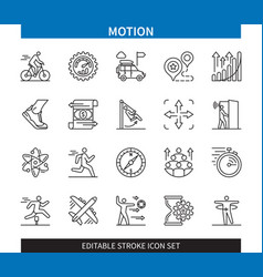 Motion Editable Stroke Icon Set