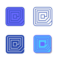 Rfid Tag Icon Set In Flat And Line Style