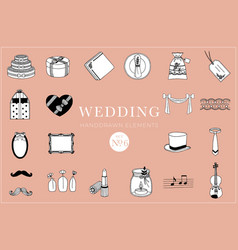 Wedding Handdrawn Elements Set