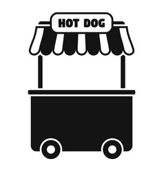 Hotdog Icon Simple Food Stand