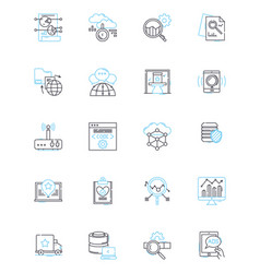 Financial Forecasting Linear Icons Set