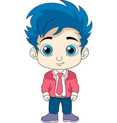 A Cool And Stylish Boy With Blue Hair