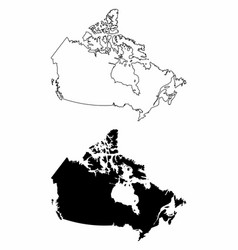 Canada Silhouette Maps