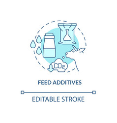 Feed Additives Turquoise Concept Icon