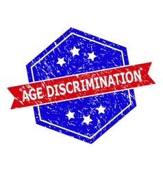 Hexagon Bicolor Age Discrimination Stamp Seal