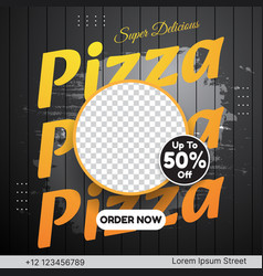 Pizza Social Media Post Design For Promotion