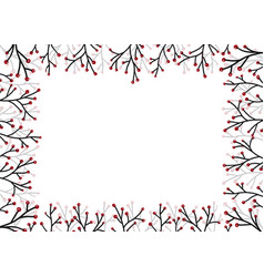 Winter Berry Branch Wreath For Card