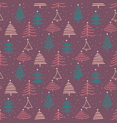 Winter Christmas Forest Seamless Pattern Design