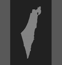 Abstract Map Israel Parallel White Lines