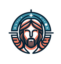 Christian Symbol Jesus Christ Falt Logo Icon