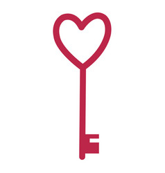 Pink Doodle Heart Shaped Key