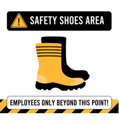 Safety Shoes Area Construction Poster